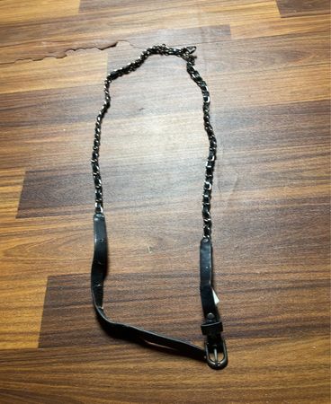 Leather and Chain Dog Collar