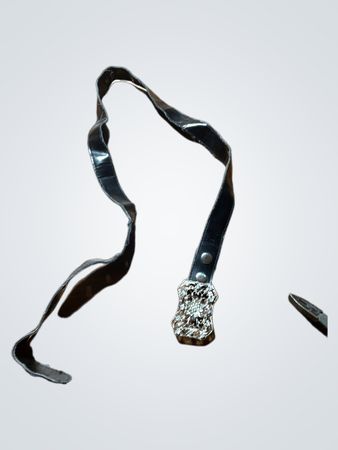 Leather Choker with Silver Buckle