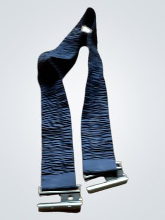 Black Elastic Straps with Metal Buckles