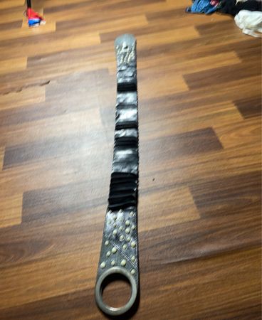Belt with Metal Studs and Fabric Strap