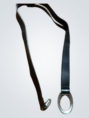 Leather Strap with Metal Ring and Clip