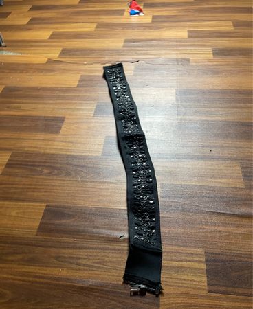 Black Strap with Metal Rings