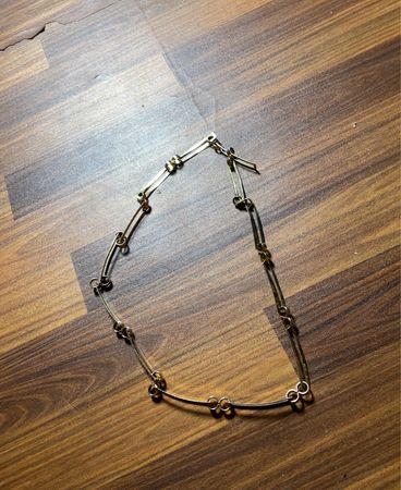 Gold-Toned Metal Link Necklace