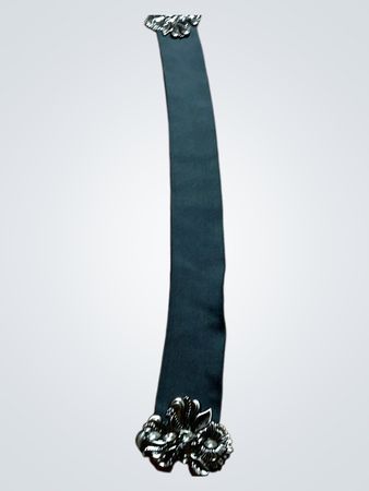 Black Tie with Metal Embellishments