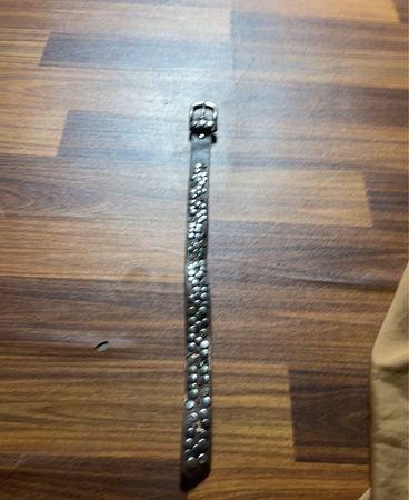 Brown Leather Belt with Rivets