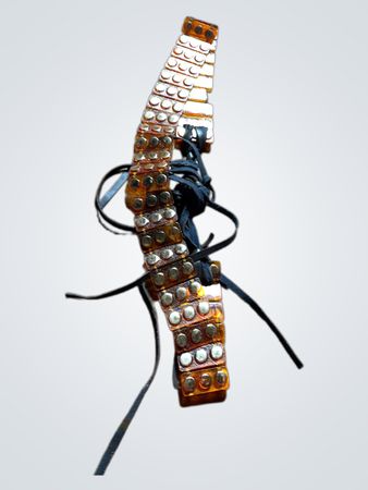 Brown Bracelet with Metal Rivets