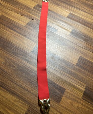Red Strap with Metal Buckle
