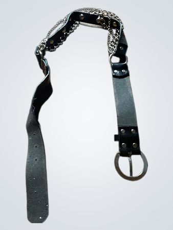 Leather and Chain Belt
