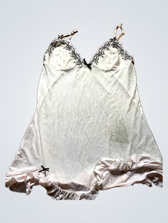 White Chemise with Ruffled Hem