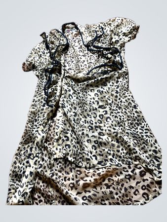 Love Peach Leopard Print Dress