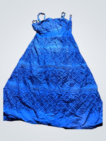 Blue Embroidered Dress