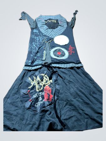 Hand-painted Black Dress