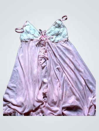 Pink Lace-Trimmed Chemise