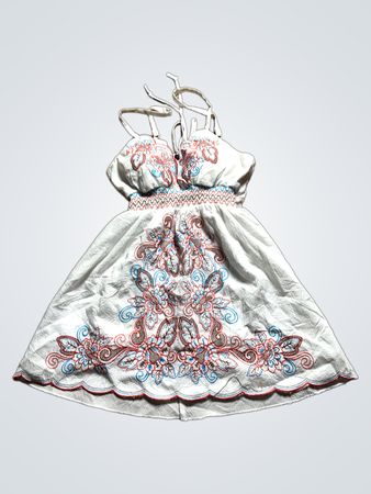 White Embroidered Dress
