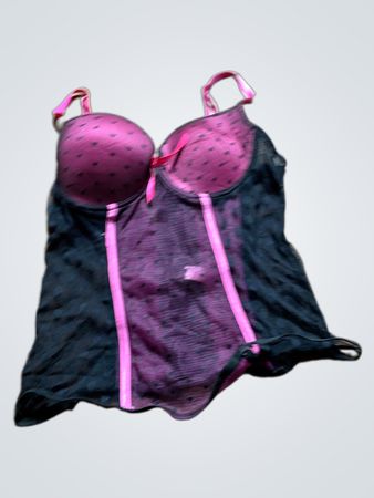 Black and Pink Lingerie Top