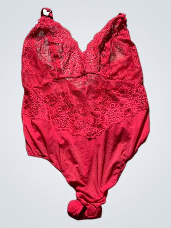 Red Lace Bodysuit