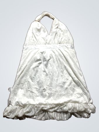 White Halter Neck Dress