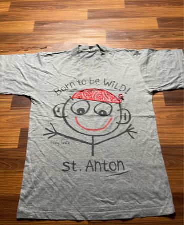 Gray T-Shirt with Cartoon Design