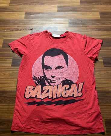 The Big Bang Theory Bazinga Red Graphic T-Shirt