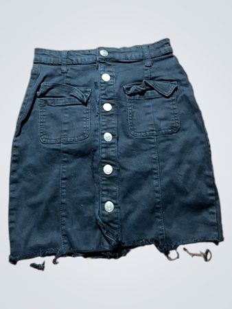 Black Denim Skirt
