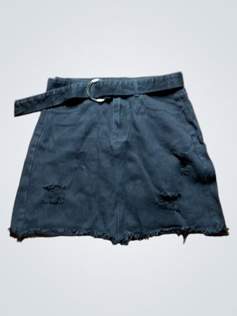 Black Denim Skirt