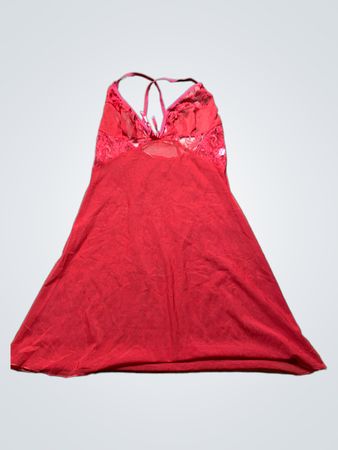 Red Lace Trim Chemise