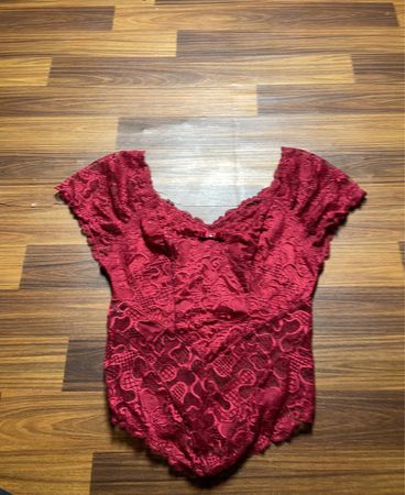 Red Lace Bodysuit