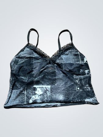 Black Denim Bra