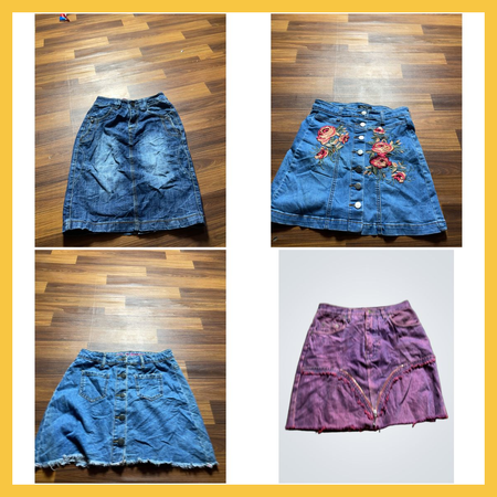 All style of denim skirts