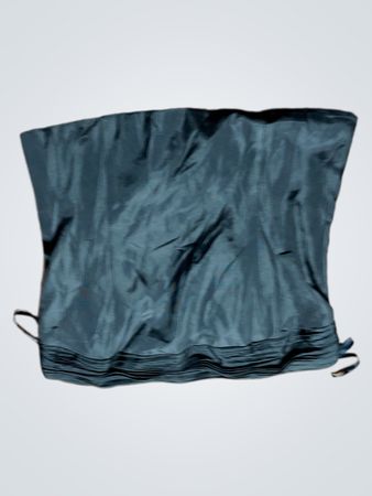 Schwarzes trägerloses Oberteil mit Kordelzugdetails