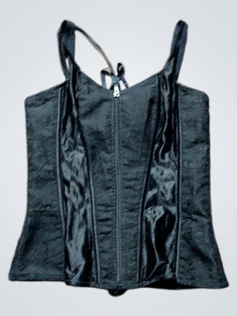 Schwarzes Korsett-Top