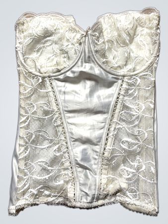 Weißes Spitzen-Corsage