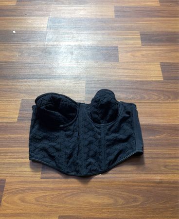 Schwarzes Korsett-Top