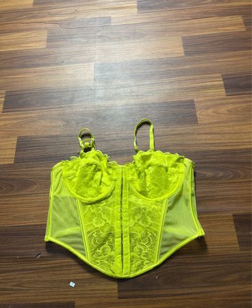 Neon Gelbes Korsett-Top