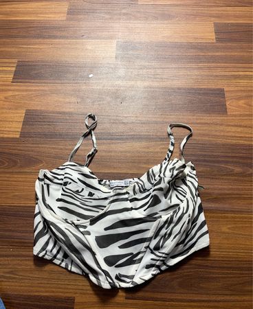 Bershka Zebra Print Korsett-Top