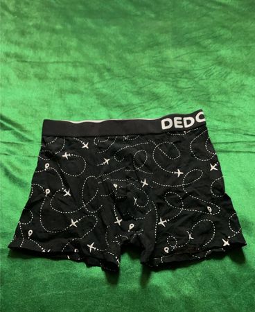 DEDLES Schwarze Boxer Shorts mit Flugzeugmuster