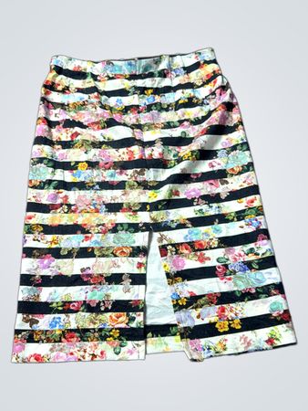 Reserved Floral Gestreifter Midirock