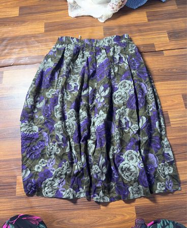 „RAVENS Floral Print Midi Rock“