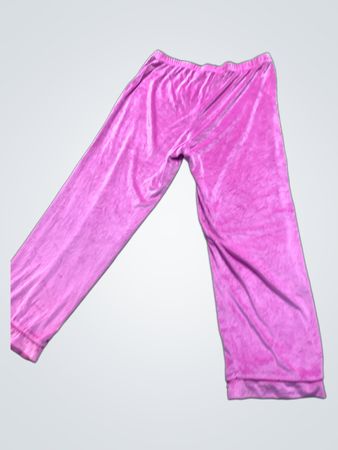 Fuchsia-Velours-Hose