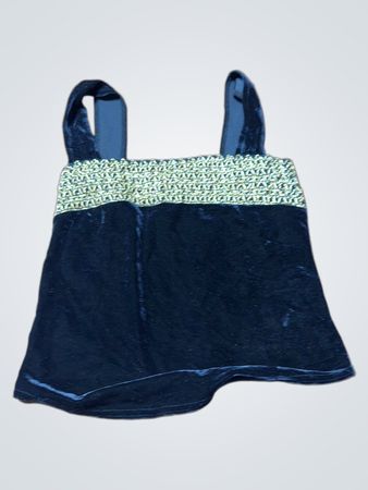 Schwarze Samt Tasche mit goldenem Rand