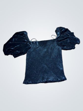 Schwarzes Samt-Smoking-Crop-Top und Rock-Set