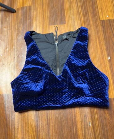 Topshop Samt-Corsage-Top