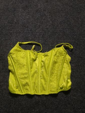 Lime Green Lace Corset Top
