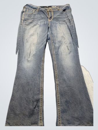 Upcycled Wallflower Plus Size Flare Jeans
