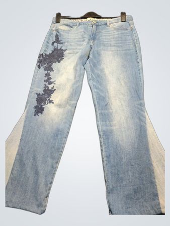 Upcycled Vintage America Blues Embroidered Jeans