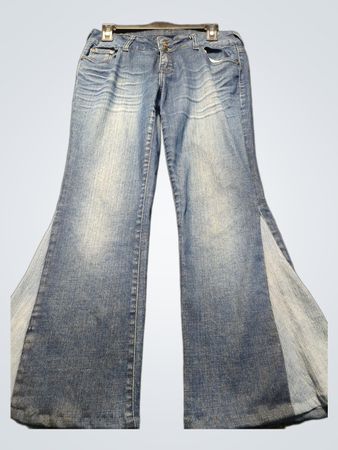 Upcycled Red Tag Blue Jeans