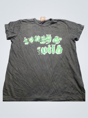 Black T-Shirt with Green Graphic