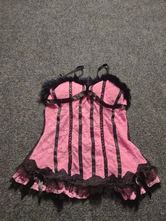 Pink and Black Corset