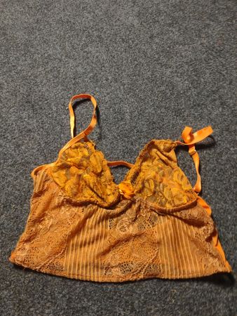 Orange Lace Babydoll Top