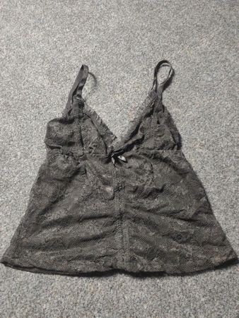 Schwarzes Spitzen-Babydoll